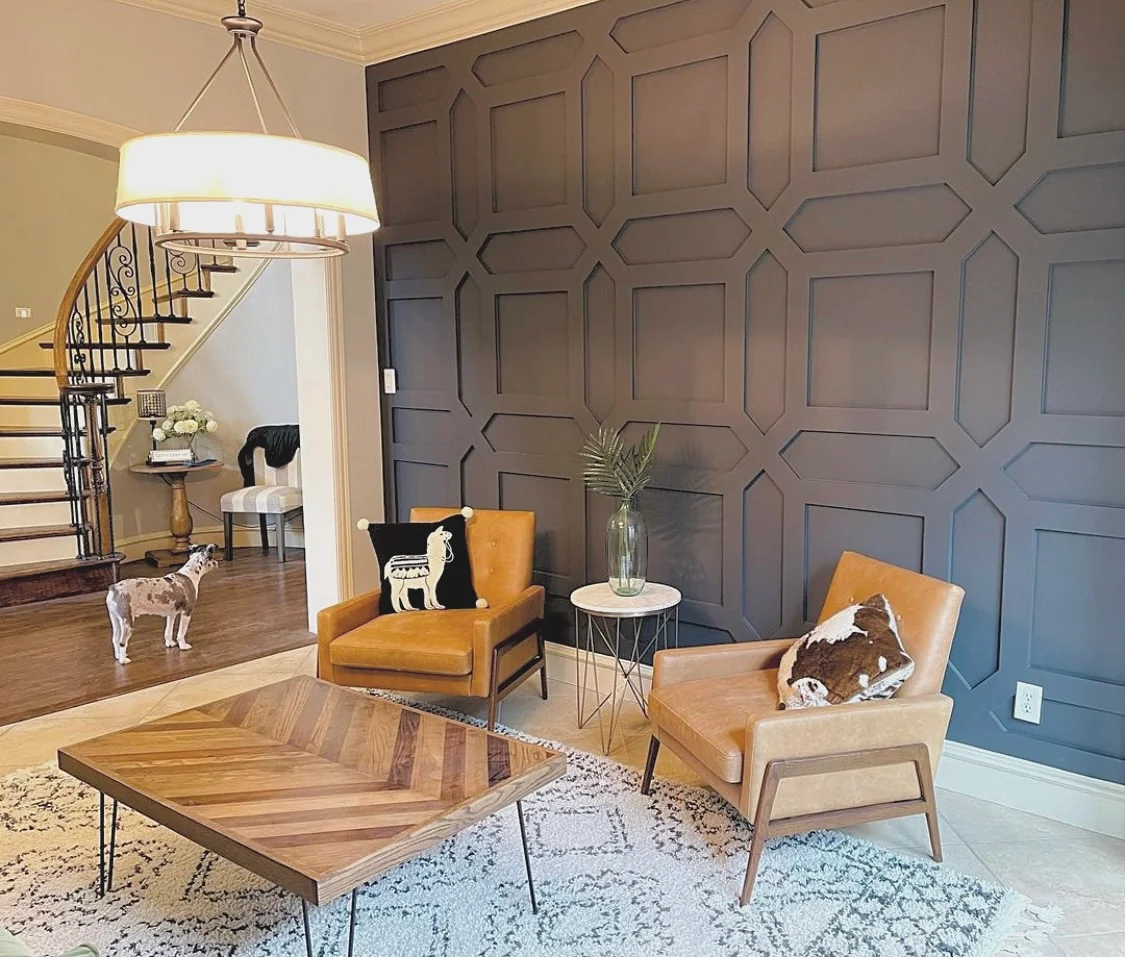 Trim installation wood working accent walls interior design builders and remodelers in Victoria Minnesota Hager Custom Homes